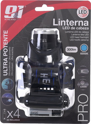 Ліхтар налобний 9&1 85068 T6 LED чорний