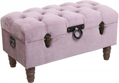 Сундук-пуф Shic B розовый, 71,5х37х36,5 см велюр 