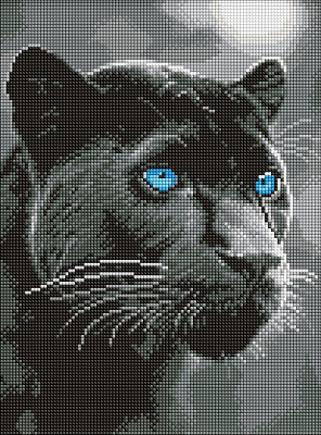 Алмазная мозаика Взгляд пантеры ©art_selena_ua Ideyka