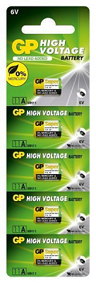 Батарейки GP Alkaline 6.0V 11AF-U5 11A/MN11 5 шт. 