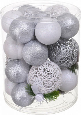 Набір ялинкових куль Комплект № 81 d 80 мм 23 шт./уп.