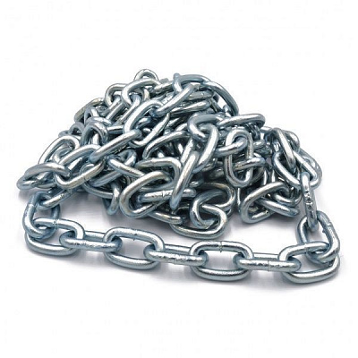 Цепь короткозвеньевая 5 мм 2,5 м оцинкованная DIN5685А