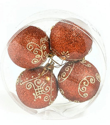 Набір куль глітер d145 мм 11,2 см 4 шт./уп.