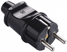 Вилка електрична Makel із заземленням 250В 16А ABS-пластик чорний