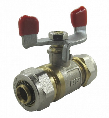 Кран кульовий STA WING 16*16мм нікель