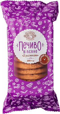 Печиво вівсяне БОГУСЛАВНА з родзинками 200 г