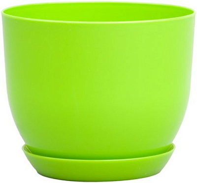 Горшок Оранжерея для цветов «Классик» круглый 1л фисташковый 