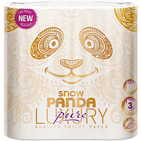 Бумага туалетная Снежная панда Luxury Pure 8 шт
