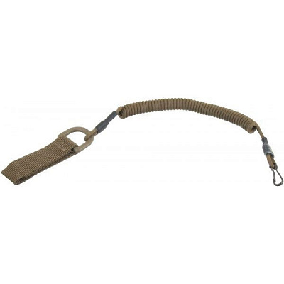 Шнур капроновий страхувальний + карабін 3 мм койот
