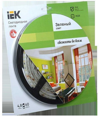 Лента светодиодная IEK LSR-3528G60 4,8 Вт IP65 12 В зеленый 