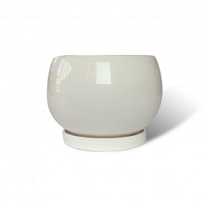 Горщик керамічний Резон круглий 2,8л білий