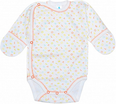 Боди детское унисекс Minikin 0050156 р.56 оранжевый с зеленым 