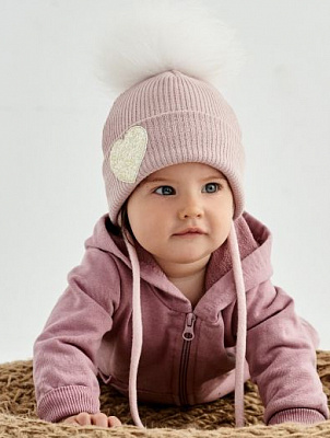 Шапка для девочек Dembo House Найроби р.42-46 пудровый 