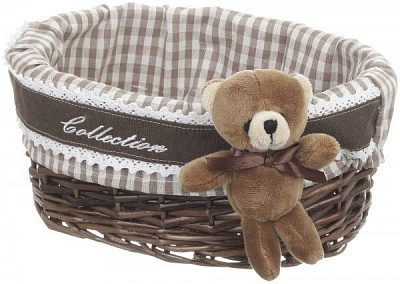 Кошик плетений з текстилем 30х25х14 см JM16-10H-4