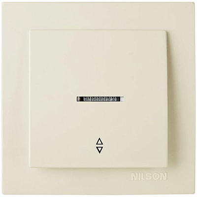 Выключатель одинарный Nilson Touran проходной с подсветкой кремовый