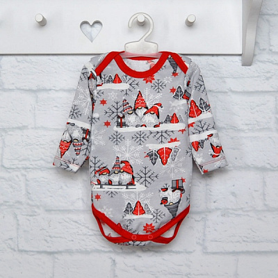 Боди унисекс Blanka Гномик р.80 красный 12778 