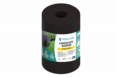 Бордюрна стрічка пластикова H200 чорна 9 м 8220-BK