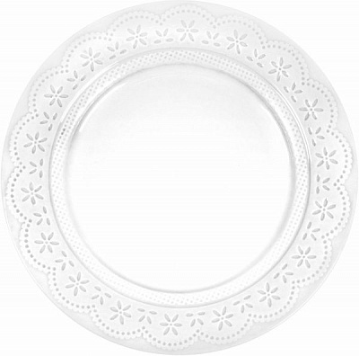 Тарелка десертная Lacy 21 см белая Krauff
