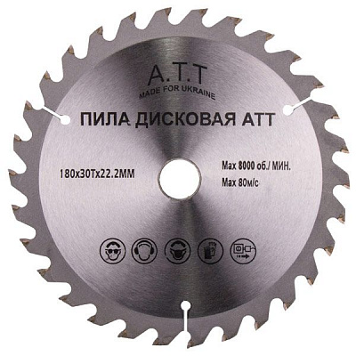 Пиляльний диск A.T.T.  180x22.2x1.7 Z30
