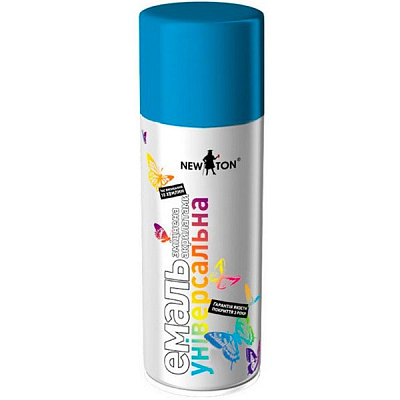 Эмаль New Ton аэрозольная универсальная RAL 5015 голубой глянец 150 мл