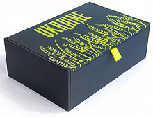 Скринька дерев'яна S UA Колоски синій 128x178x54 мм CooverBox