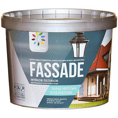 Краска фасадная акриловая водоэмульсионная COLORINA FASSADE мат 7кг 