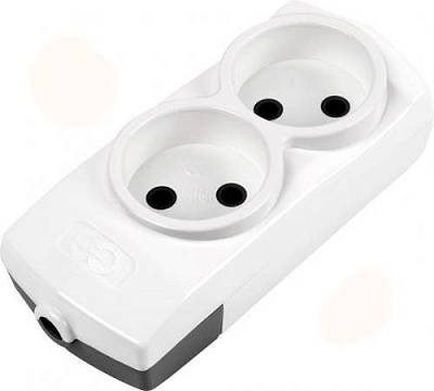 Колодка 16 А 230 В с заземлением 2 гн. белый 01261100-001200 