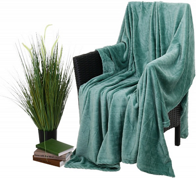 Плед Basic Beryl Green 160x200 см зелений La Nuit