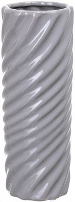Ваза керамическая серая Space 8,5х8,5х23,5 см