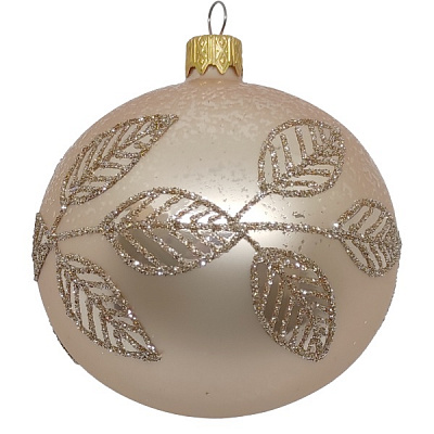 Шар новогодний 80 мм розовый 9919