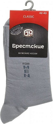 Носки мужские БЧК 2122 Classic 001 р. 27 светло-серый 