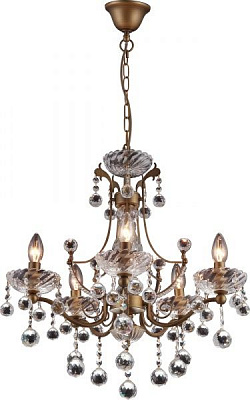 Люстра подвесная Altalusse 5x40 Вт E14 золотая бронза INL-1103P-05 