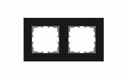 Рамка двухместная HausMark Stelo универсальная графит 501-6644-147