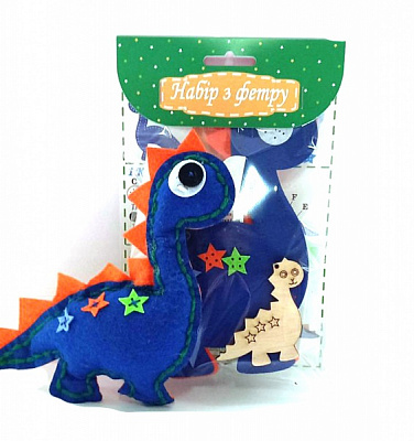 Набір з фетру Зший сам іграшку Динозавр синій Аплі-Краплі