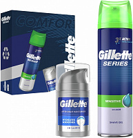 Набір подарунковий для чоловіків Gillette Series: гель для гоління та бальзам після гоління