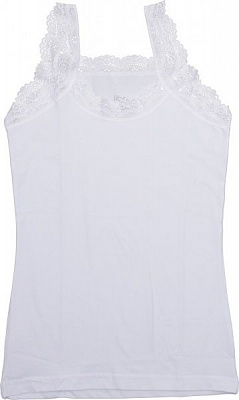 Майка женская Gurlesin с кружевом р. XL белый 