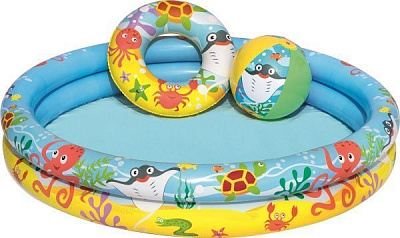 Бассейн надувной Bestway мячом и надувным кругом 122x20 см 51124