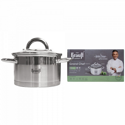 Каструля з кришкою Grand Chef 1,9 л 16 см 26-238-061 Krauff