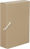 Папка-короб на зав'язках А4 ARX 80 мм картон крафт