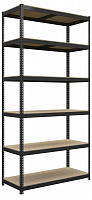 Стеллаж Меткас Эталон черный 2200x900x600 мм полка 6 шт. краска 