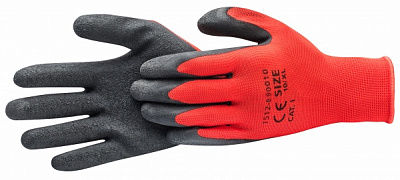 Рукавиці Hardy захисні червоно-чорні з покриттям латекс 2XL (11) 1512-890011