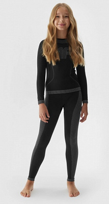 Комплект термобілизни 4F SEAMLESS UNDERWEAR F109 4FJAW23USEAF109-20S р.128/134 чорний