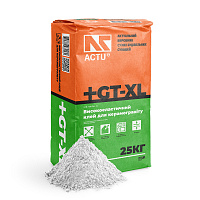Клей для плитки ACTU «GT-XL» для плитки XL формата (до 180x180 см), Эластичный 25кг