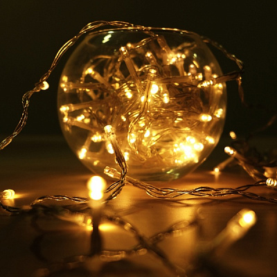 Електрогірлянда лінійна SHLigts Нитка (ILD100WW-F) вбудований світлодіод (LED) 100 ламп 5 м