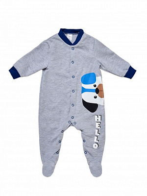 Комбинезон детский для мальчика Smil 108664 р.68 серый меланж 108664 