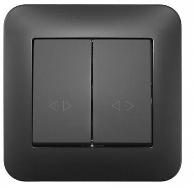 Вимикач перехресний двоклавішний Hausmark Luno антрацит 709-4242-107TW