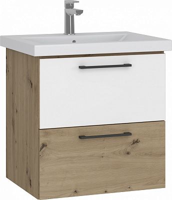 Тумба консольная Грейд Niks дуб артизан/нимфея альба под умывальник Como 60