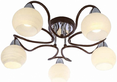 Люстра стельова Globo Vanlida 5xE14 коричневий 68840-5