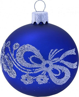 Шар стеклянный d60 7008Н синий