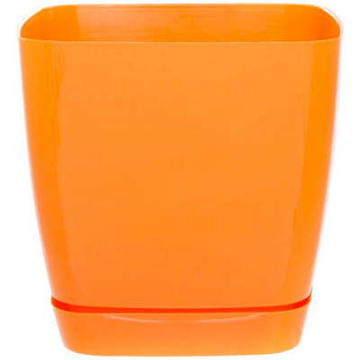Горшок цветочный Декор-Престиж Тоскана-Квадро 11 1 л оранжевый